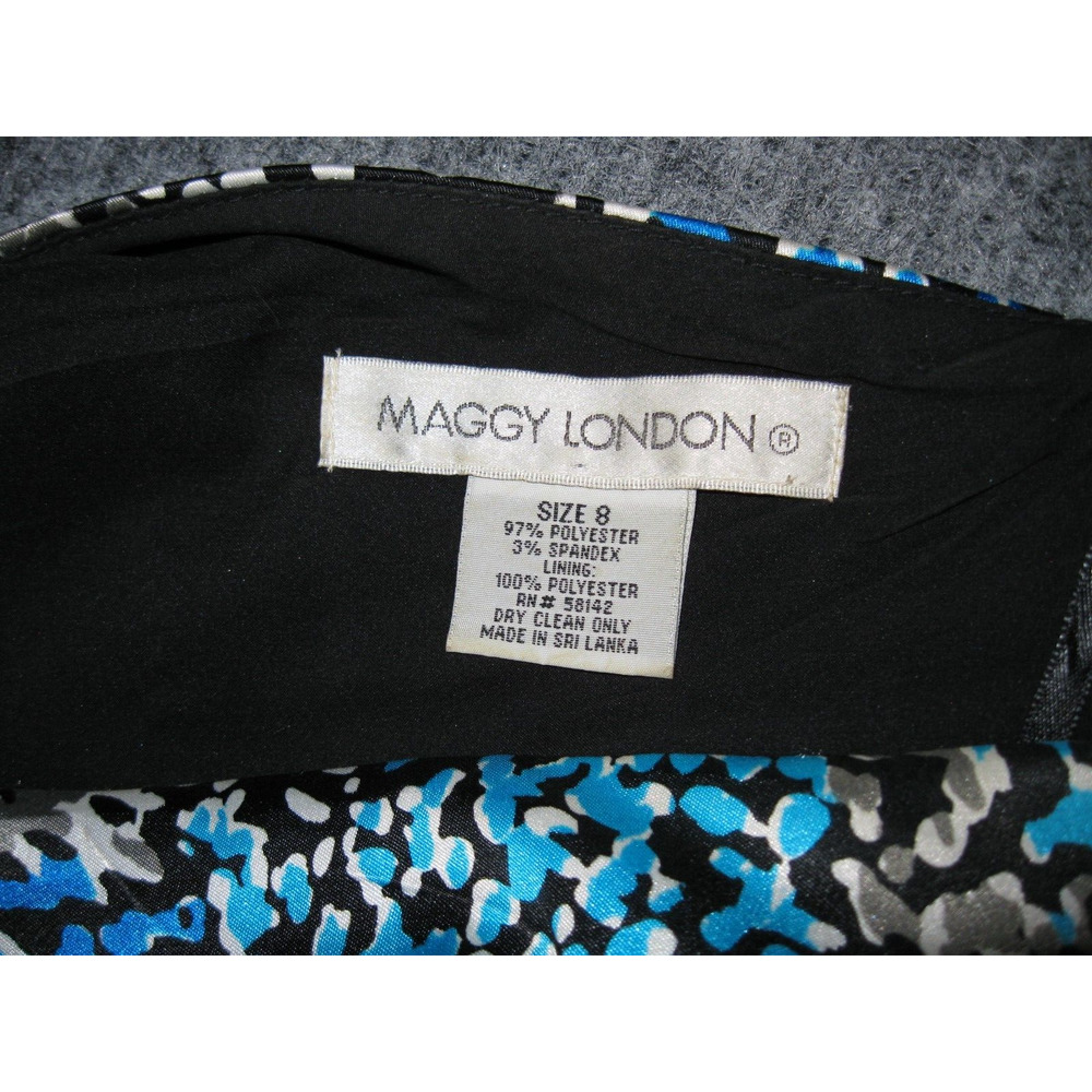 Maggy London Dress Women 8 Blue One Shoulder Satin Ruched Flattering Ladies - Picture 15 of 15